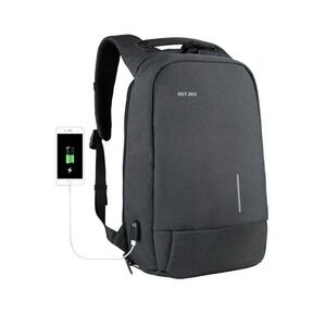 OUTJOY Laptop Notebook Backpack Anti Theft USB Port Gray Travel Work 20x14